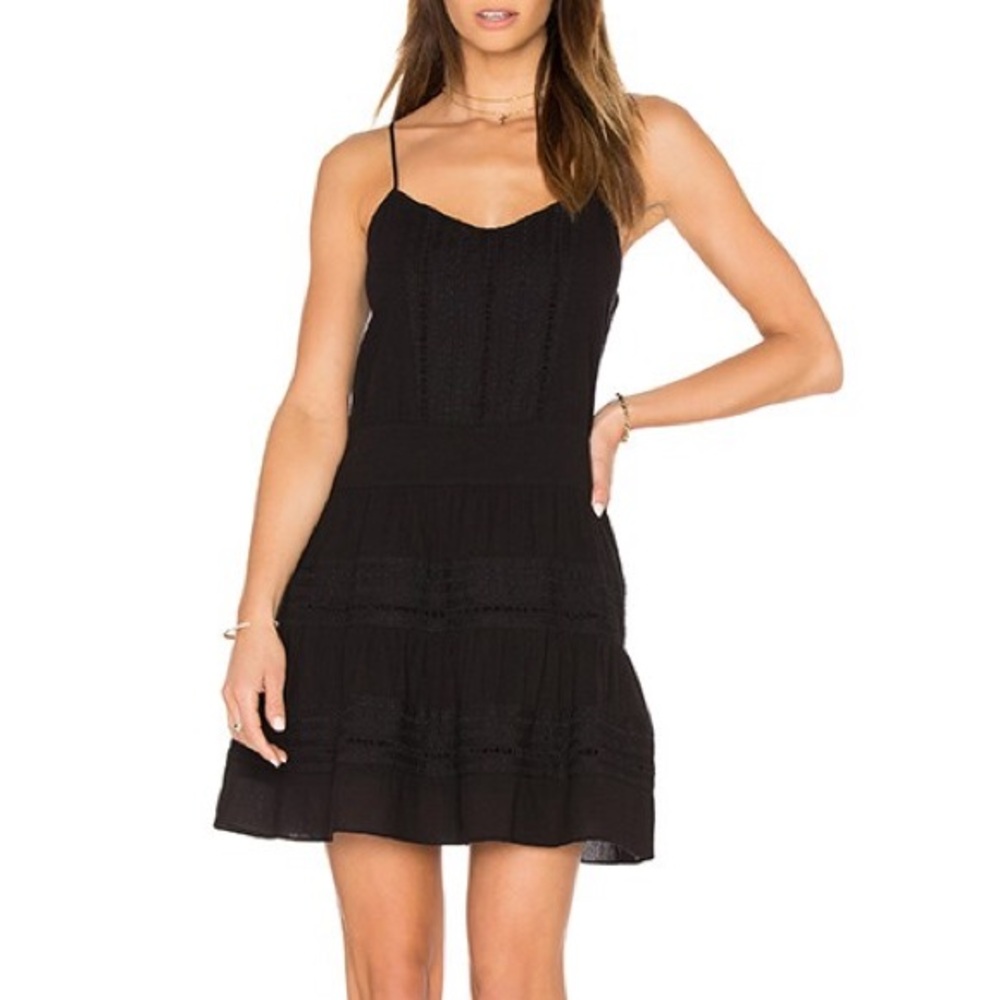 FRAME Le Lace Tank Dress in Noir Black – Size S